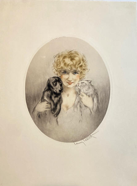 dear friends louis icart etching