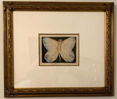 woman in wings butterfly louis icart