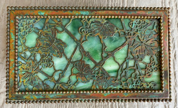 Tiffany studios Grapevine DESK SET Jewel box