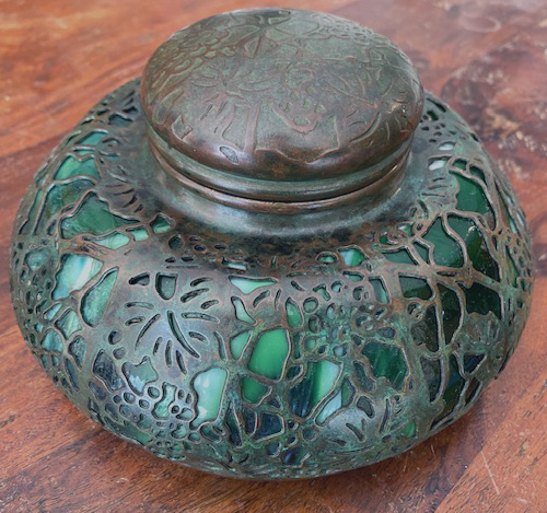 tiffany studios grapevine inkwell