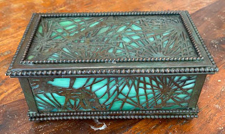 Tiffany studios Pine needle deep box