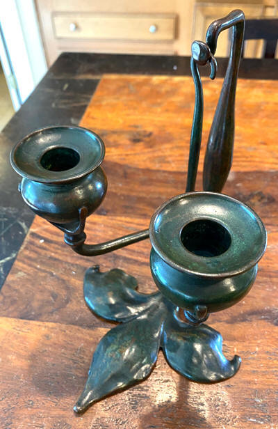 fleur de lis candlestick tiffany