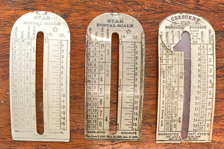 Tiffany postal scale celluloid
